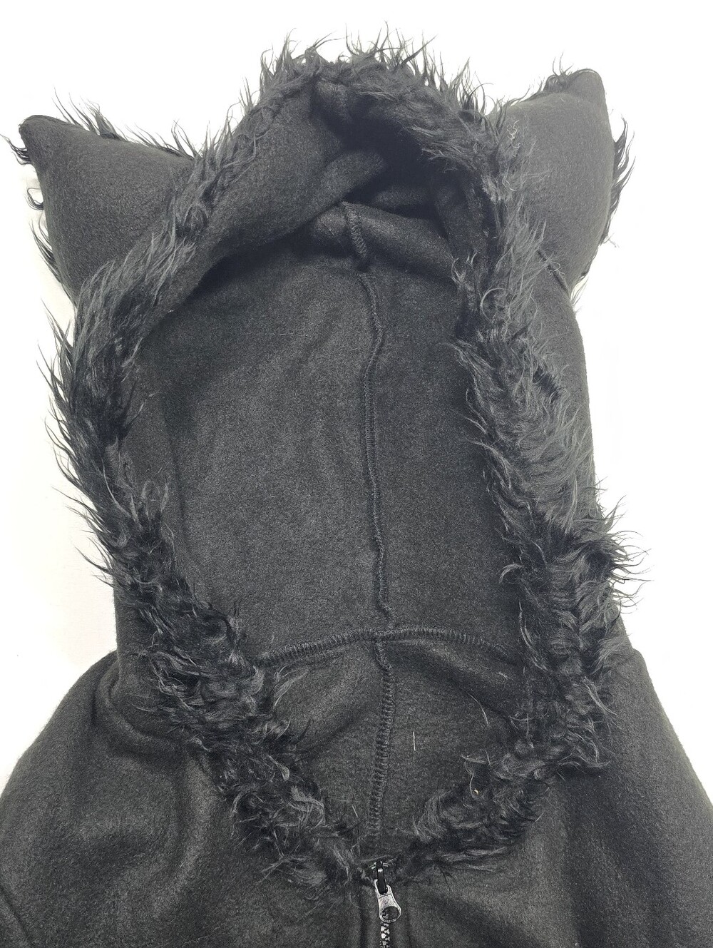 NWOT Leg Avenue Black Bat Wing Zip Up Hooded Costume Jacket Size L - Picture 9 of 10